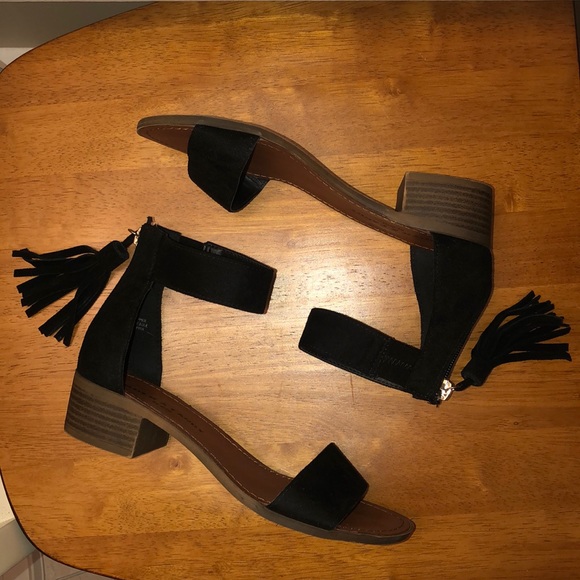Rock & Candy Shoes - Suede black strap sandals